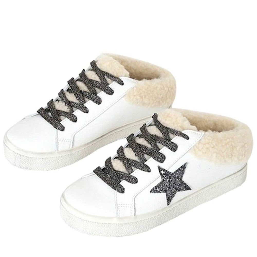 PLATFORM STAR SNEAKER FLEECE LACE UP | SIZE: 7